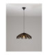 Flare Dome Pendant Ceiling Light Black E27 1x12W-4