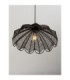 Flare Dome Pendant Ceiling Light Black E27 1x12W-6