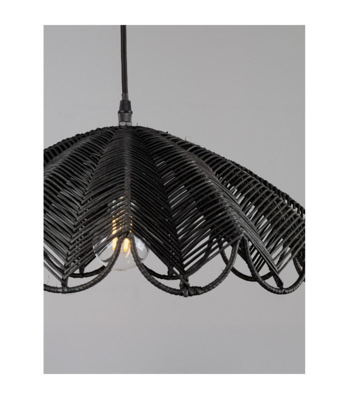 Flare Dome Pendant Ceiling Light Black E27 1x12W-7