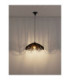 Flare Dome Pendant Ceiling Light Black E27 1x12W-8