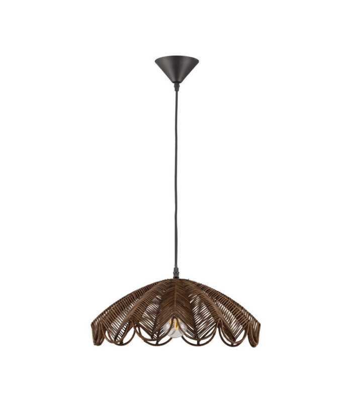 Flare Dome Pendant Ceiling Light Brown Black E27 1x12W-1