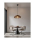 Flare Dome Pendant Ceiling Light Brown Black E27 1x12W-2