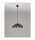 Flare Dome Pendant Ceiling Light Brown Black E27 1x12W-3