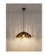 Flare Dome Pendant Ceiling Light Brown Black E27 1x12W-6