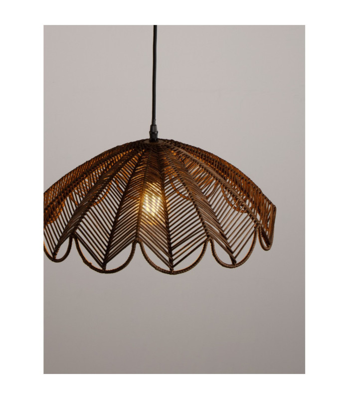 Flare Dome Pendant Ceiling Light Brown Black E27 1x12W-8