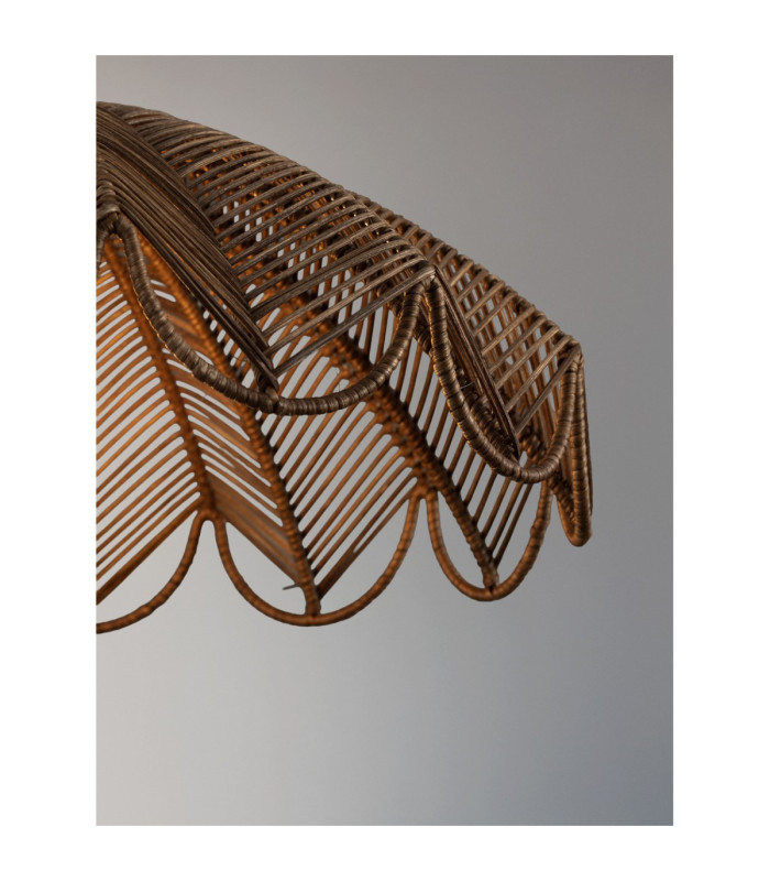 Flare Dome Pendant Ceiling Light Brown Black E27 1x12W-10