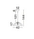 Flare Dome Pendant Ceiling Light Brown Black E27 1x12W-11
