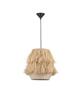 Sol Dome Pendant Ceiling Light Natural Black E27 1x12W-1