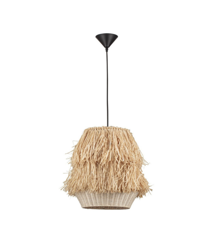 Sol Dome Pendant Ceiling Light Natural Black E27 1x12W-1
