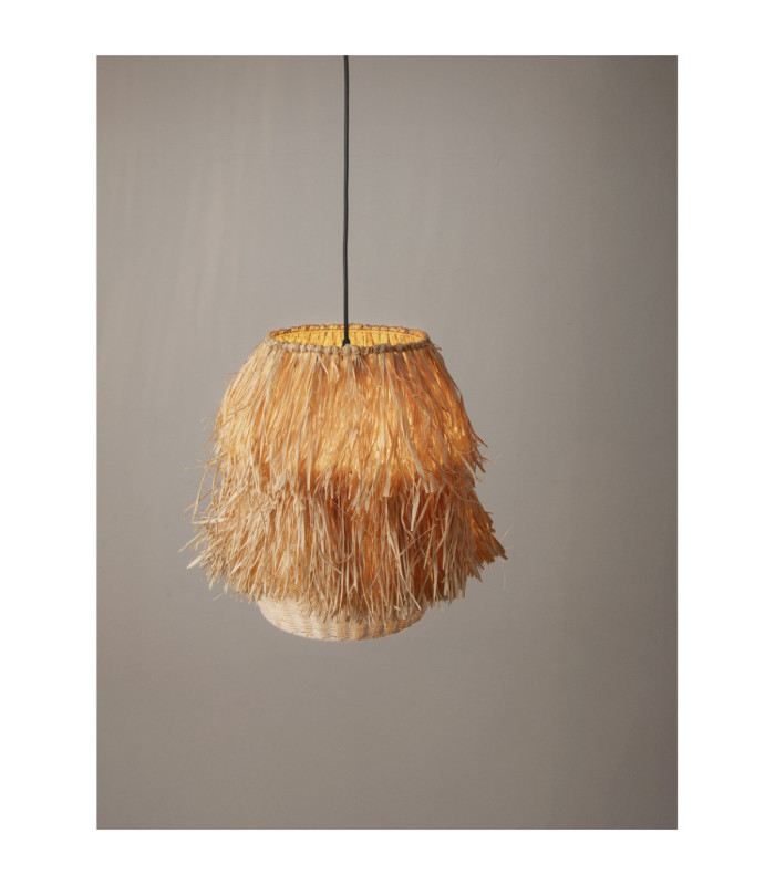 Sol Dome Pendant Ceiling Light Natural Black E27 1x12W-5