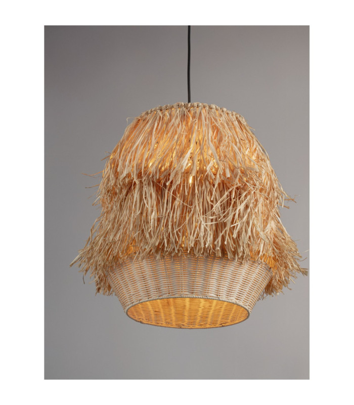 Sol Dome Pendant Ceiling Light Natural Black E27 1x12W-7