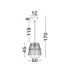 Sol Dome Pendant Ceiling Light Natural Black E27 1x12W-10