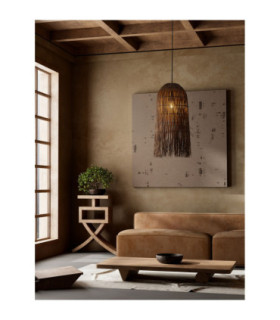 Vena Pendant Ceiling Light Brown Black E27 1x12W-2