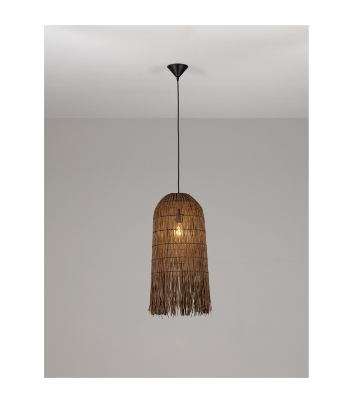 Vena Pendant Ceiling Light Brown Black E27 1x12W-4