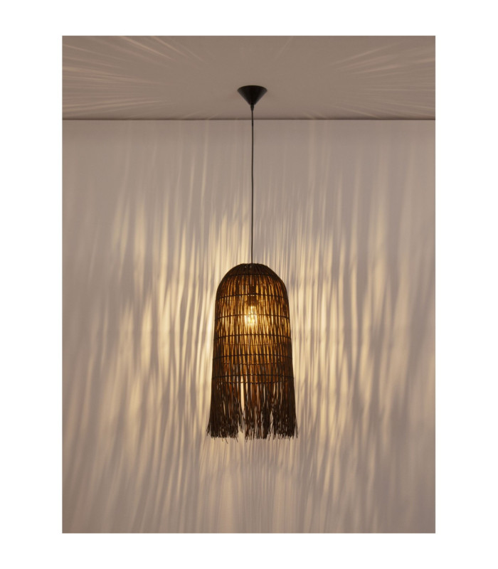 Vena Pendant Ceiling Light Brown Black E27 1x12W-6