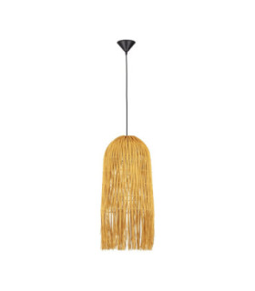 Vena Pendant Ceiling Light Thin Yellow Black E27 1x12W-1