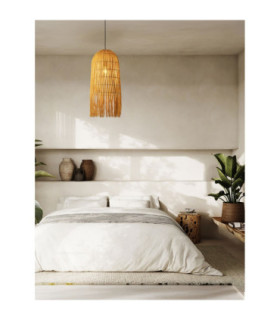 Vena Pendant Ceiling Light Thin Yellow Black E27 1x12W-2