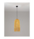 Vena Pendant Ceiling Light Thin Yellow Black E27 1x12W-3
