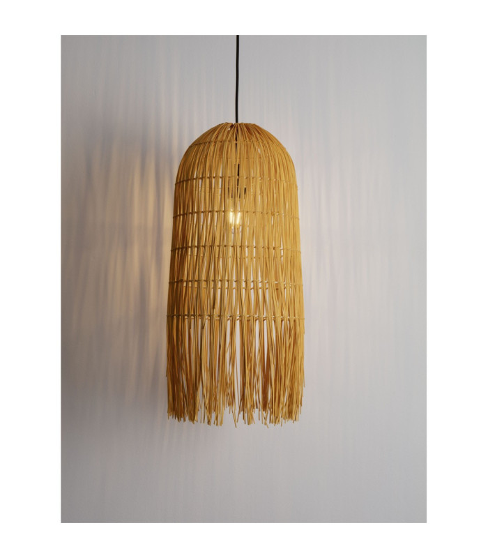 Vena Pendant Ceiling Light Thin Yellow Black E27 1x12W-7