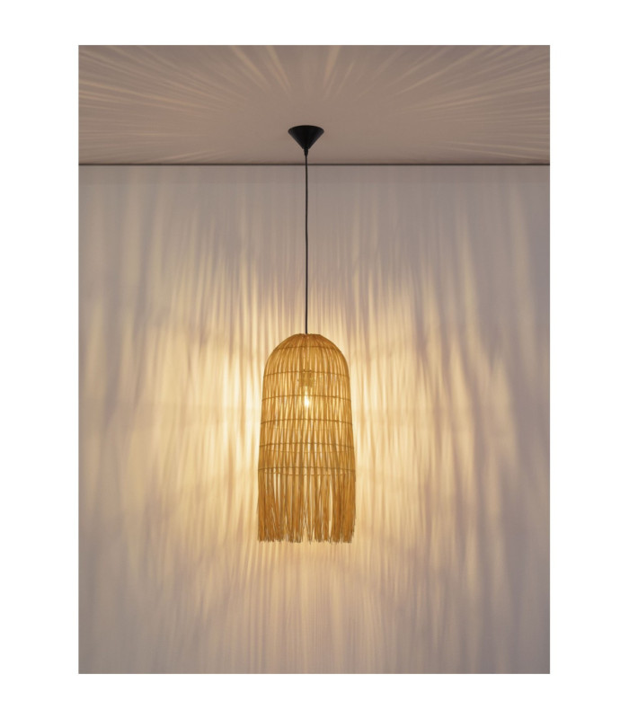 Vena Pendant Ceiling Light Thin Yellow Black E27 1x12W-9