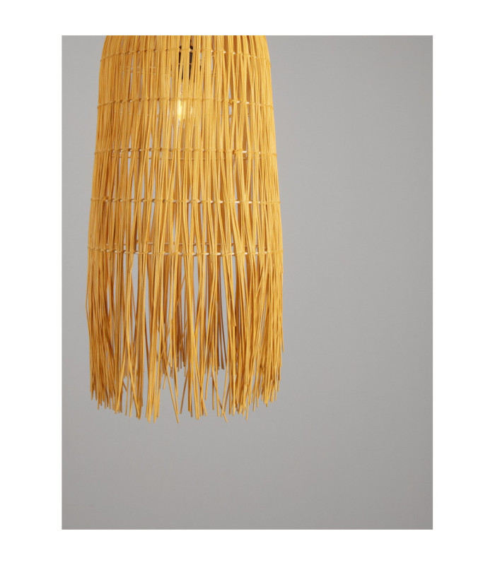 Vena Pendant Ceiling Light Thin Yellow Black E27 1x12W-10