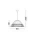 Natu 65cm Dome Pendant Ceiling Light Natural E27 1x12W-9