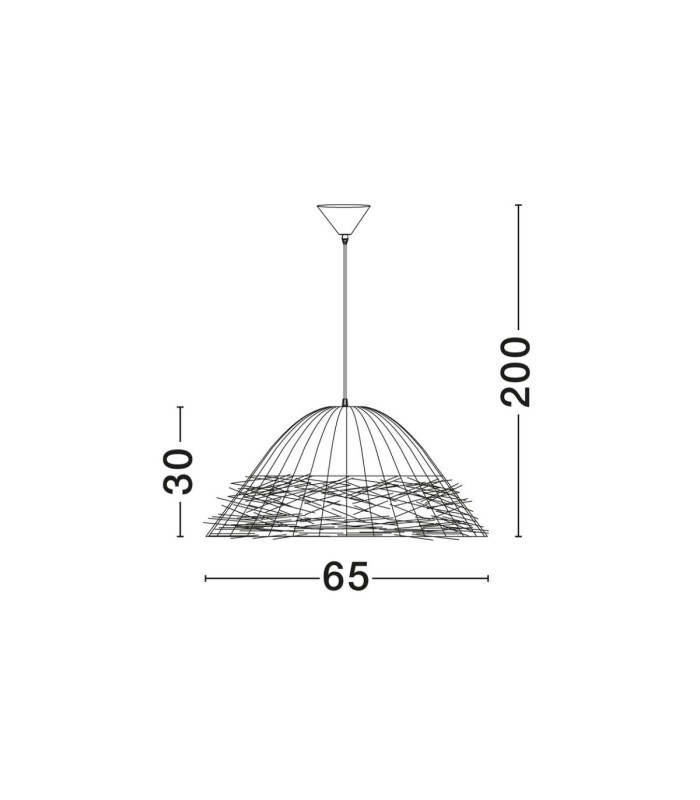 Natu 65cm Dome Pendant Ceiling Light Natural E27 1x12W-9