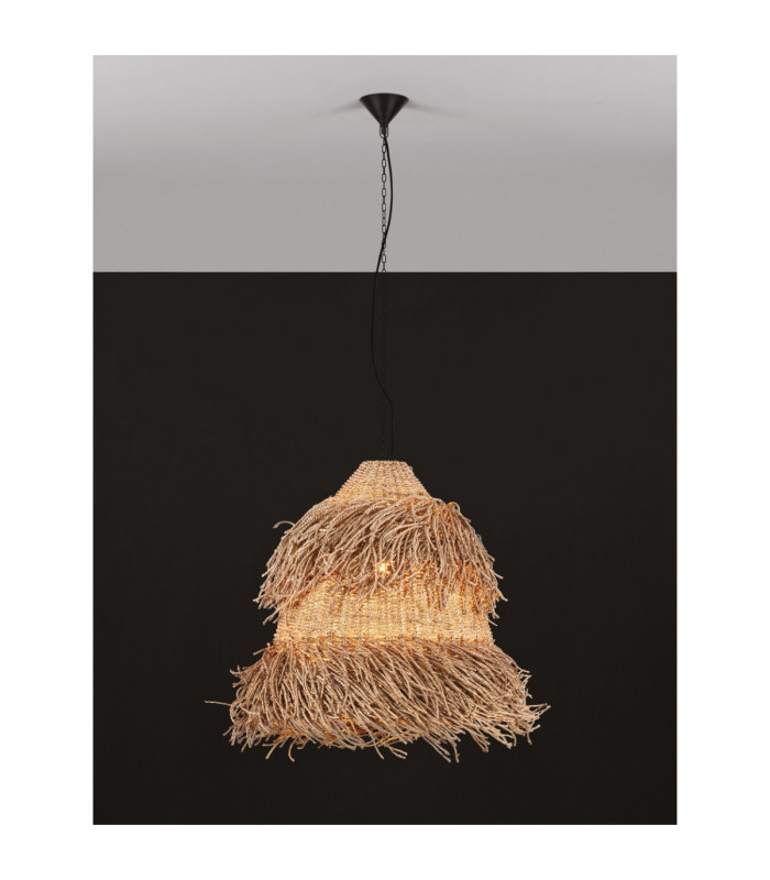 Natu 55cm Dome Pendant Ceiling Light Natural E27 3x12W-4
