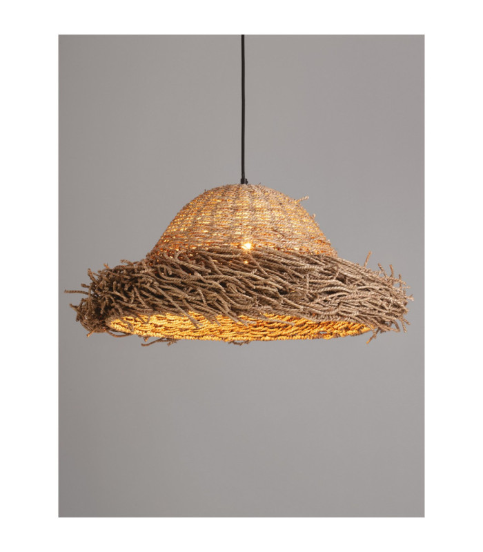 Natu 52.5cm Dome Pendant Ceiling Light Natural E27 3x12W-4
