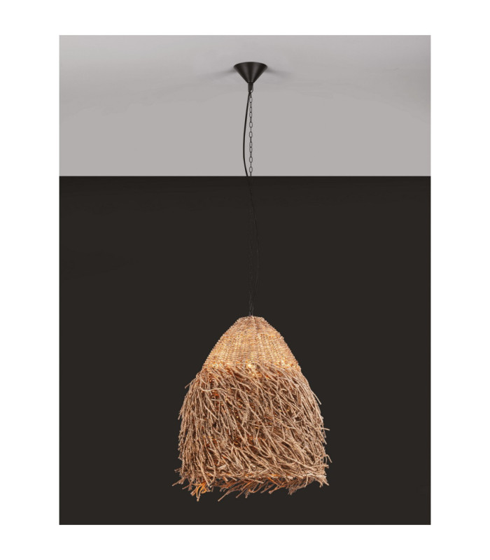 Natu 40cm Dome Pendant Ceiling Light Natural E27 1x12W-4