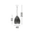 Natu 40cm Dome Pendant Ceiling Light Natural E27 1x12W-8
