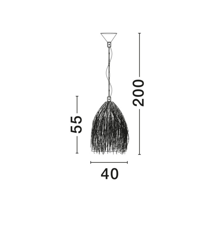 Natu 40cm Dome Pendant Ceiling Light Natural E27 1x12W-8