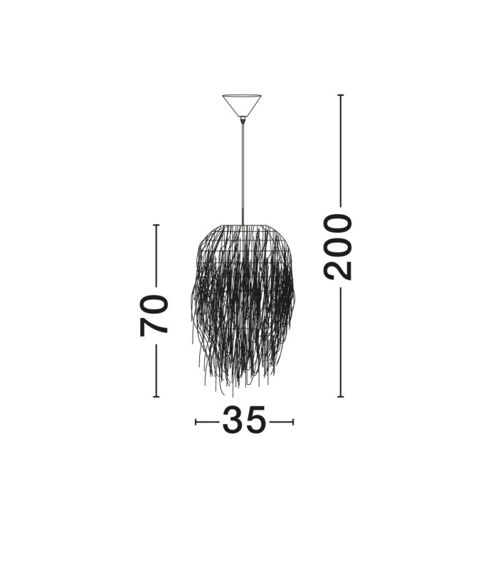 Natu Pendant Ceiling Light Natural E27 1x12W-9