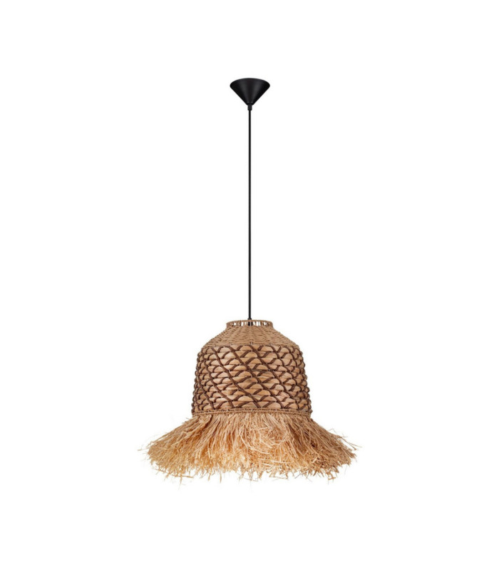 Sorello Dome Pendant Ceiling Light Natural Brown Sandy Black E27 1x12W-1