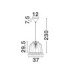 Sorello Dome Pendant Ceiling Light Natural Brown Sandy Black E27 1x12W-6