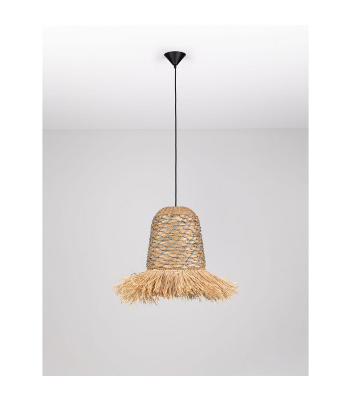 Sorello Dome Pendant Ceiling Light Natural Blue Sandy Black E27 1x12W-3