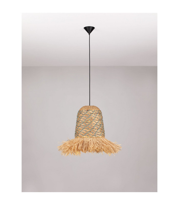 Sorello Dome Pendant Ceiling Light Natural Blue Sandy Black E27 1x12W-4