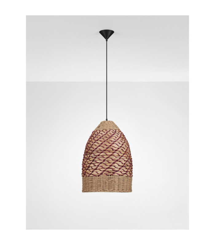 Mapi Dome Pendant Ceiling Light Natural Red Sandy Black E27 1x12W-3