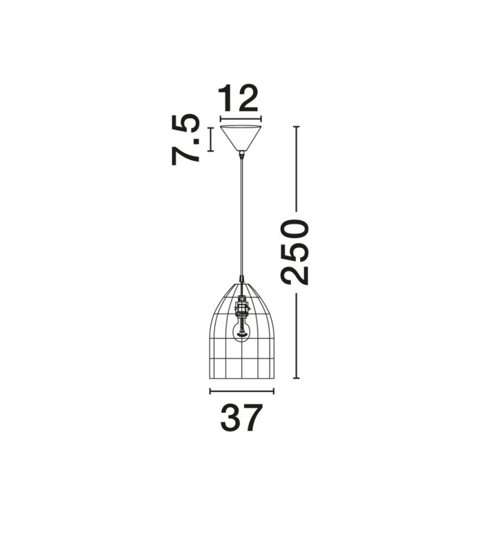 Mapi Dome Pendant Ceiling Light Natural Red Sandy Black E27 1x12W-6