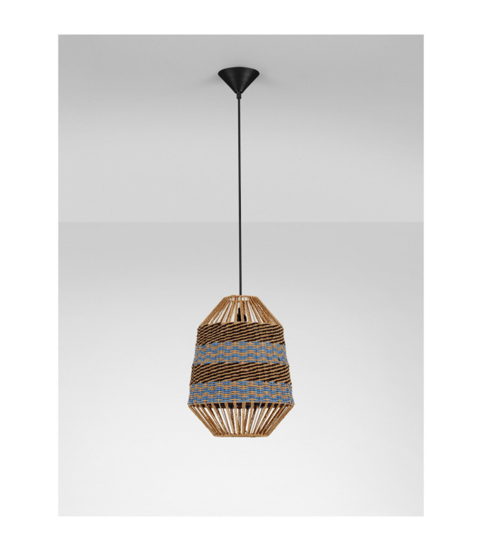 Copos Pendant Ceiling Light Natural Blue. Sandy Black E27 1x12W-3