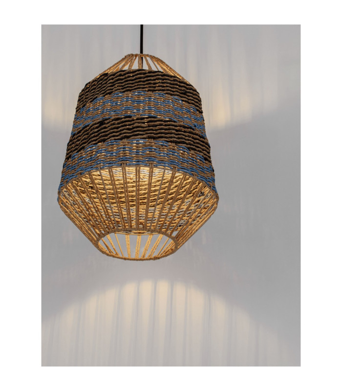 Copos Pendant Ceiling Light Natural Blue. Sandy Black E27 1x12W-5