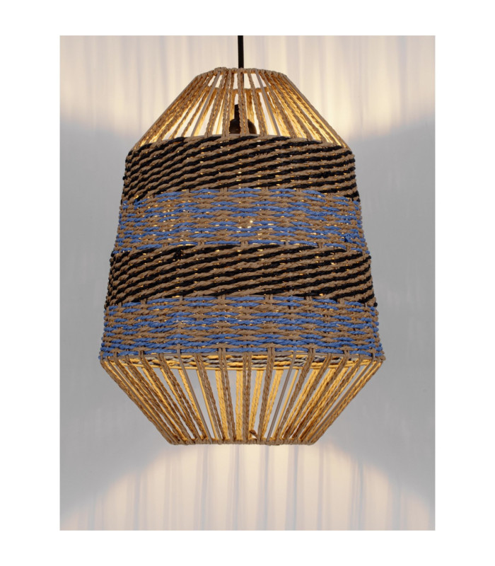 Copos Pendant Ceiling Light Natural Blue. Sandy Black E27 1x12W-6