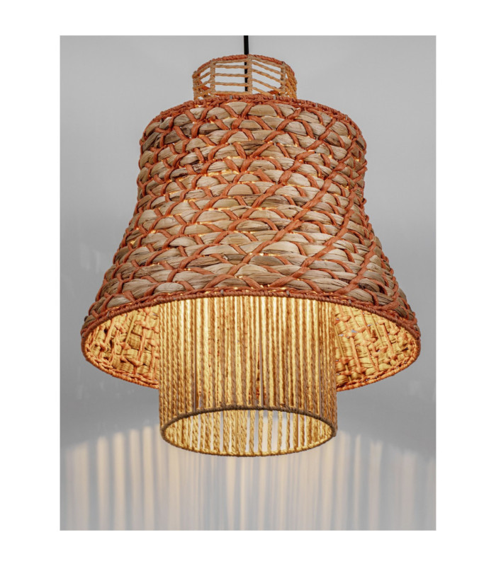 Mande Dome Pendant Ceiling Light Natural Orange Sandy Black E27 1x12W-5