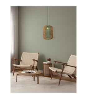 Dena Pendant Ceiling Light Natural Green Sandy Black E27 1x12W-2