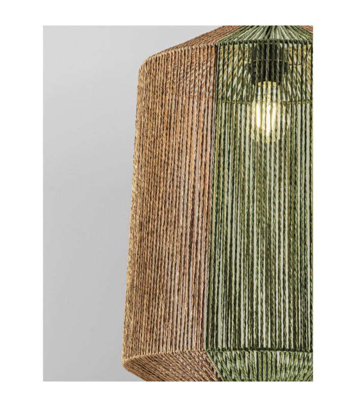 Dena Pendant Ceiling Light Natural Green Sandy Black E27 1x12W-5