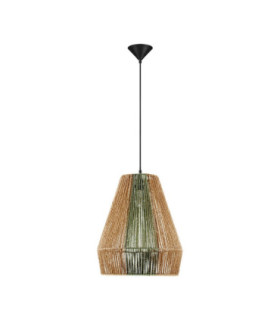 Dena Dome Pendant Ceiling Light Natural Green Sandy Black E27 1x12W-1