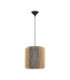 Abby Tall Cylindrical Pendant Ceiling Light Natural Blue Yellow Sandy Black E27 1x12W-1