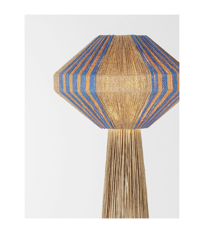 Abby Floor Lamp Natural Blue Yellow E27 1x12W-6
