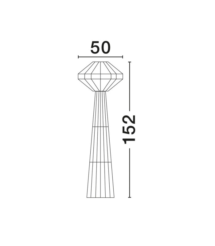Abby Floor Lamp Natural Blue Yellow E27 1x12W-7