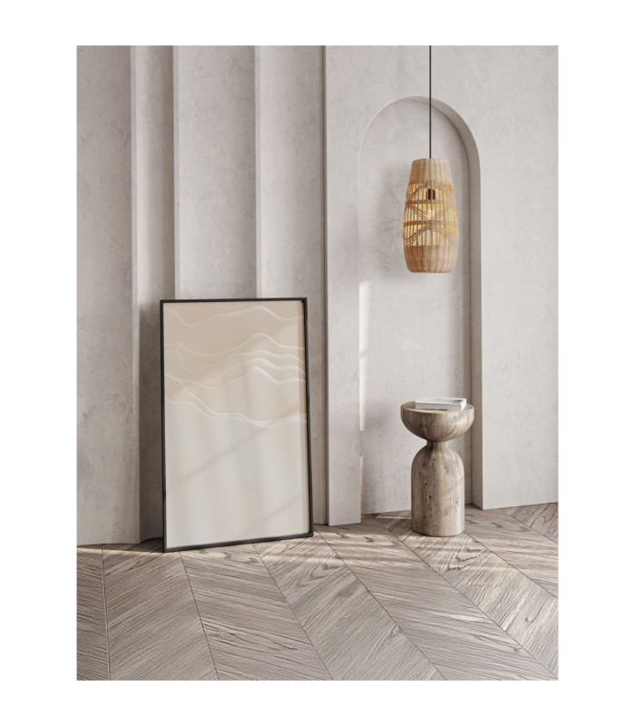 Riu Pendant Ceiling Light Natural Sandy Black E27 1x12W-2
